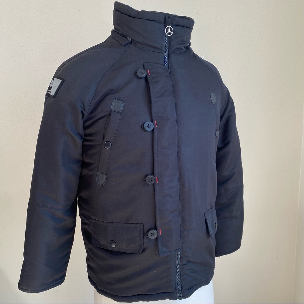 Air Jordan Collection Full Zipper Parka Winter Jacket Black Sz M